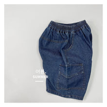 Load image into Gallery viewer, 1192PA-Summer Korean children's workwear denim shorts