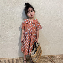 Load image into Gallery viewer, X82071DS-Summer lapel pure cotton floral dress