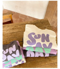 Load image into Gallery viewer, 23D1915PCW- Korean version of children's spring and autumn new parent-child wear Korean style letters loose casual long-sleeved parent-child terry sweater t