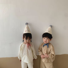 Load image into Gallery viewer, Q90389JG-Children's pajamas boys pullover spring and autumn pure cotton gauze A-type baby long-sleeved suit children girls home clothes
