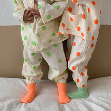 Load image into Gallery viewer, Q90991JG-Children's pajamas boys spring and autumn pure cotton gauze A-type baby long-sleeved thin suit children girls home clothes