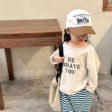 Load image into Gallery viewer, C81022SE- Spring and Autumn BE BRAVE loose cotton long-sleeved top