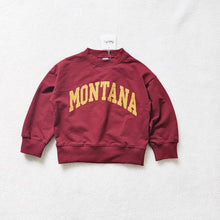 Load image into Gallery viewer, 21055PCW-Autumn Japanese-style parent-child outfit loose terry long-sleeved top with English letters