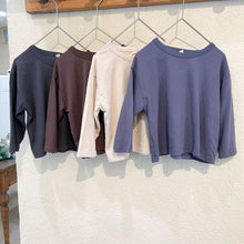 Load image into Gallery viewer, C81337SE-Spring and Autumn Cotton Loose Japanese and Korean Style Long Sleeve Basic T-shirt