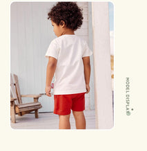 Load image into Gallery viewer, 22023TG-Little maven summer European and American children's wear steel print round neck pure cotton suit