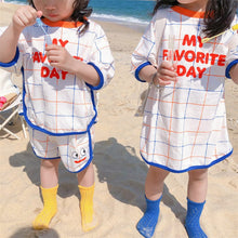 Load image into Gallery viewer, TY47DS-Summer Korean FAVORITE DAY Printed Short Sleeve Suit & Dress