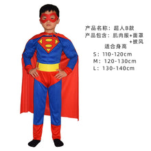 Load image into Gallery viewer, WH91601TG- Halloween COS costume children's performance Avengers hero Spider-Man Hulk Iron Man muscle costume