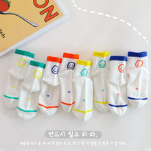 Load image into Gallery viewer, WH0307AC- Spring and Autumn Thin Big Kids Baby Letter Middle Socks (4 in a Set)