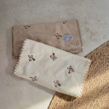 Load image into Gallery viewer, WH92602AC-Cute soft coral fleece towel cartoon embroidered bear strawberry super absorbent face towel no lint face towel