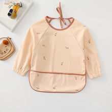 Load image into Gallery viewer, 000263SE-Danish children's long-sleeved pu reverse wear baby eating clothes bib super soft waterproof baby rice pocket
