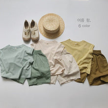 Load image into Gallery viewer, 1108PA-Forest Ramie Multicolor~Children's Summer Retro All-match Shorts for Boys and Girls Korean Casual Shorts