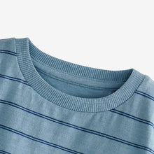 Load image into Gallery viewer, 9539TG-Summer striped top + elastic waist pants casual two-piece suit