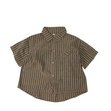 Load image into Gallery viewer, 1211SE-Summer Korean Striped Casual Lapel Short Sleeve Shirt