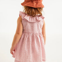 Load image into Gallery viewer, S1556DS-Little maven summer European and American cute mushroom plaid dress
