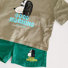 Load image into Gallery viewer, X90269TG-Children's summer suit girls sports 2022 new pure cotton little boy cartoon casual baby short-sleeved two-piece suit