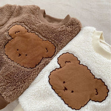 Load image into Gallery viewer, H10055LS-Cute bear pullover thick warm top trousers set & climbing suit
