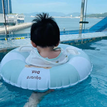 Load image into Gallery viewer, WH71301AC-ins style bear inflatable swimming ring children's sitting ring with handrails life buoy simple cartoon underarm ring to prevent rollover