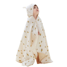 Load image into Gallery viewer, 2041AC-Four Seasons Crepe Cotton Soft Cartoon Hooded Cape