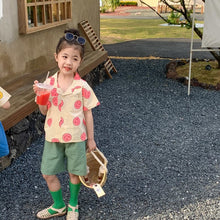 Load image into Gallery viewer, <Taiwan Pavilion> 2022X43SE-Korean version of boys and girls full print smiley face shirt (A3)