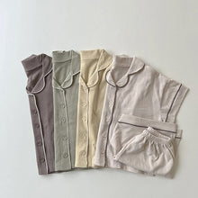 Load image into Gallery viewer, ER051PCW-Summer Danish style pure cotton soft home parent-child wear