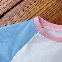 Load image into Gallery viewer, 3220SE-Children's summer color matching T-shirt Korean summer wear ins baby cotton T-shirt thin baby top