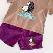 Load image into Gallery viewer, X90269TG-Children's summer suit girls sports 2022 new pure cotton little boy cartoon casual baby short-sleeved two-piece suit