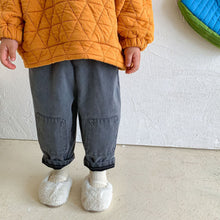 Load image into Gallery viewer, D90766PA-Autumn and winter velvet patchwork trousers