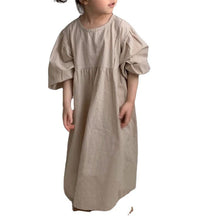 Load image into Gallery viewer, 22D385PCW- Spring and Autumn Korean children's clothing new style girls Korean style parent-child lantern sleeve loose casual dress