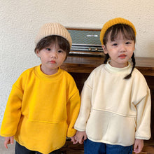 Load image into Gallery viewer, D60110SE- New Korean version for boys and girls in autumn and winter, plus velvet half-high collar long-sleeved tops