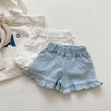 Load image into Gallery viewer, 52997PA-Summer ruffled denim shorts