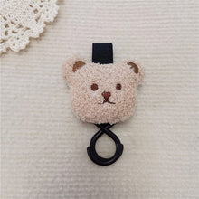 Load image into Gallery viewer, WH81502AC- Korean ins style embroidered bear head baby stroller hook baby stroller hook baby stroller magic cart Velcro hook