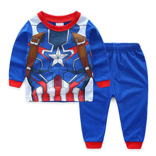 Load image into Gallery viewer, WH91208TG-New children's pajamas boys cotton long-sleeved children's clothing boys and children's small and medium children's home clothes suit