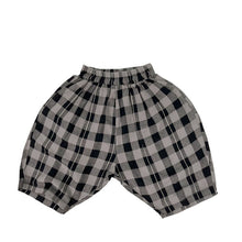 Load image into Gallery viewer, 1199PA-Summer Korean cotton and linen plaid loose shorts