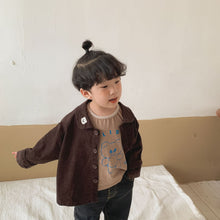 Load image into Gallery viewer, Q90928SE- Korean children's clothing children's spring and autumn new doll collar coat corduroy thin coat boys and girls baby bear top