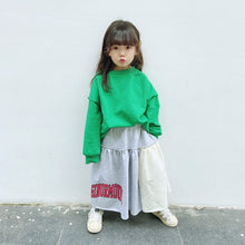 Load image into Gallery viewer, 22082PCW-Autumn Japanese-style parent-child outfit casual splicing English-lettered long skirt