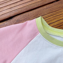 Load image into Gallery viewer, 3220SE-Children's summer color matching T-shirt Korean summer wear ins baby cotton T-shirt thin baby top