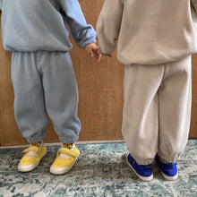 Load image into Gallery viewer, D91015TG-Korean children's clothing children's spring and autumn sports suit waffle boys and girls baby sweatshirt sweatpants solid color two-piece set