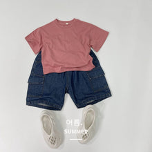 Load image into Gallery viewer, 1192PA-Summer Korean children's workwear denim shorts