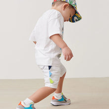 Load image into Gallery viewer, 22001TG-Little maven summer cartoon COOL dinosaur print round neck top + shorts two-piece set