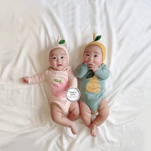 Load image into Gallery viewer, 32316LS-Spring Korean version of pear print bodysuit + hat two-piece set