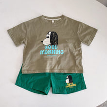 Load image into Gallery viewer, X90269TG-Children's summer suit girls sports 2022 new pure cotton little boy cartoon casual baby short-sleeved two-piece suit
