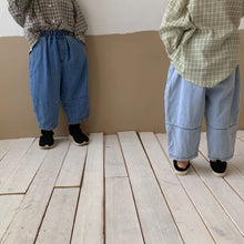 Load image into Gallery viewer, Q90603PA-2022 New Spring and Autumn Korean Children's Clothing Children's Wide-leg Jeans Boys and Girls Baby Loose Casual Long Pants