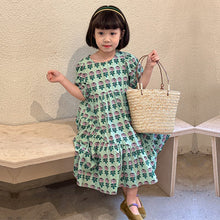 Load image into Gallery viewer, X81570DS-Summer Korean style pure cotton puff sleeve dress