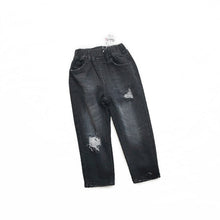 Load image into Gallery viewer, 22115PCW-Spring and summer Japanese style neutral casual ripped jeans parent-child wear