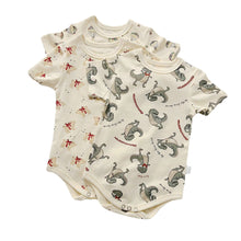 Load image into Gallery viewer, 40603LS-Summer Korean version of pure cotton full version printed short-sleeved bodysuit