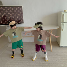 Load image into Gallery viewer, X90269TG-Children's summer suit girls sports 2022 new pure cotton little boy cartoon casual baby short-sleeved two-piece suit