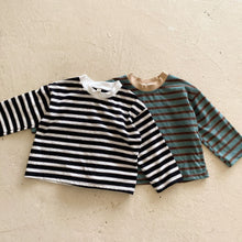 Load image into Gallery viewer, Q90997SE-Children's long-sleeved T-shirt pure cotton striped boy's clothing spring and autumn girl's new style loose baby top