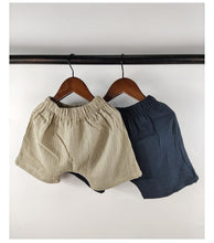 Load image into Gallery viewer, 23D97TG-Children's summer Korean style new suit retro forest cotton and linen wrinkled single-breasted loose boys and girls casual suit