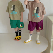 Load image into Gallery viewer, X90269TG-Children's summer suit girls sports 2022 new pure cotton little boy cartoon casual baby short-sleeved two-piece suit