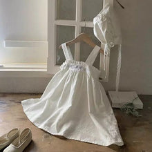 Load image into Gallery viewer, Y6317DS-Summer Forest Embroidery Suspender Dress + Hat Two-piece Set